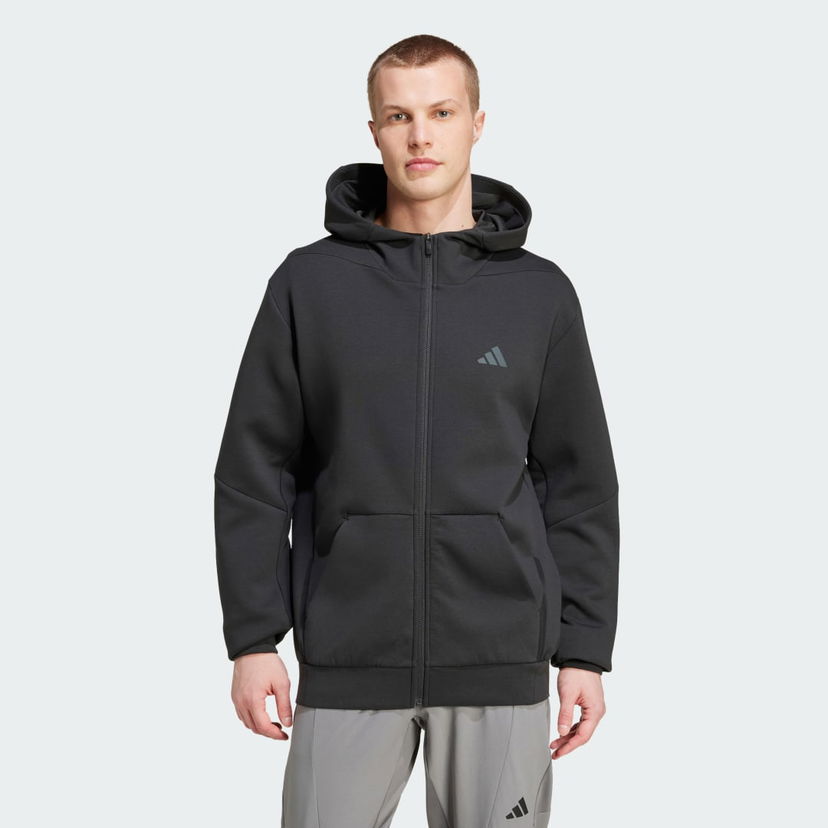 Sweatshirt adidas Performance Training Full-Zip Hoodie Svart | IY1131