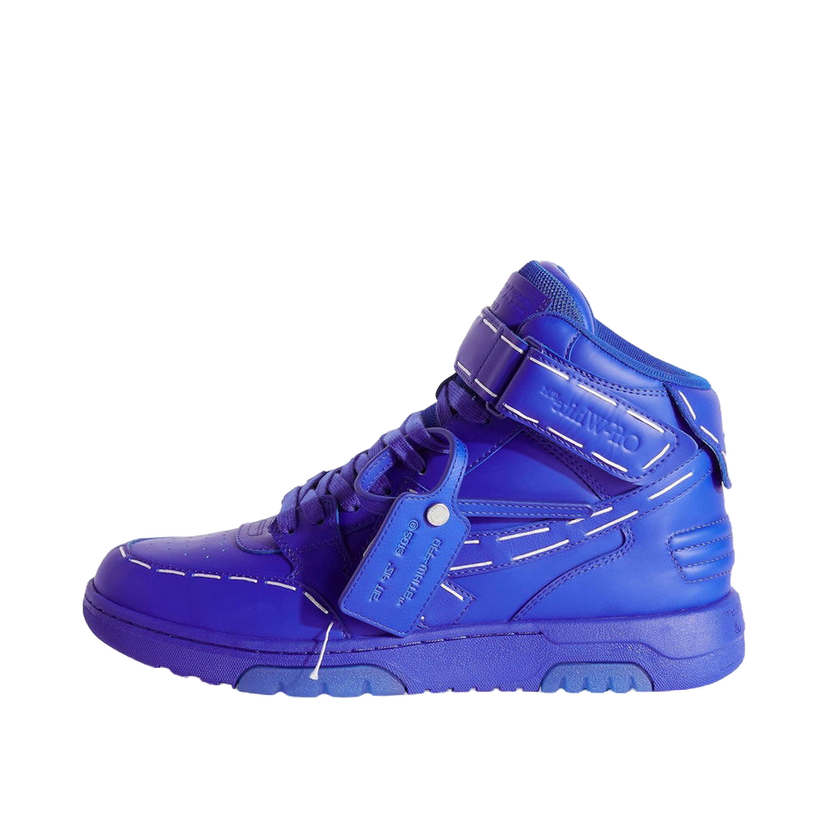 Sneakers och skor Off-White Out Of Office Low Sartorial Stitching Mid Top Blue Blue Blå | OMIA259S23LEA0024848