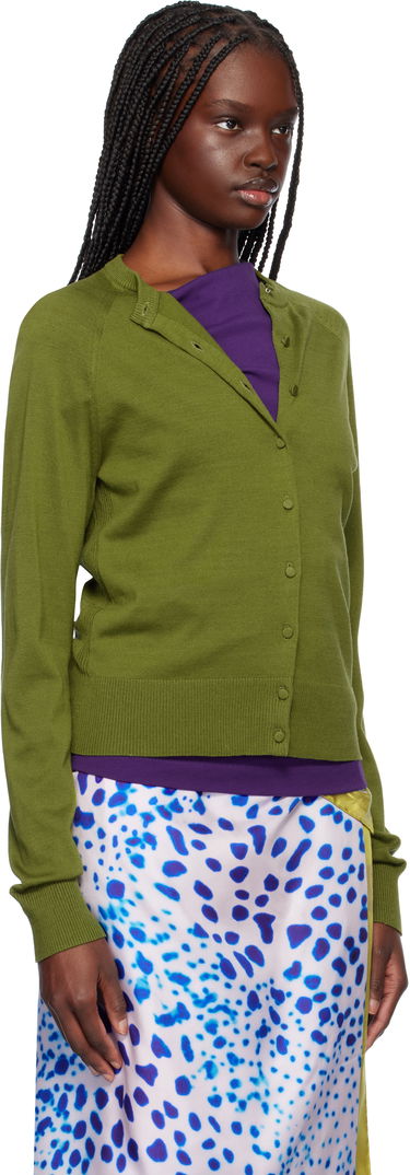 Sweater Dries Van Noten Dries Van Noten Cotton Knit Cardigan Grön | 251-011207-1702, 1