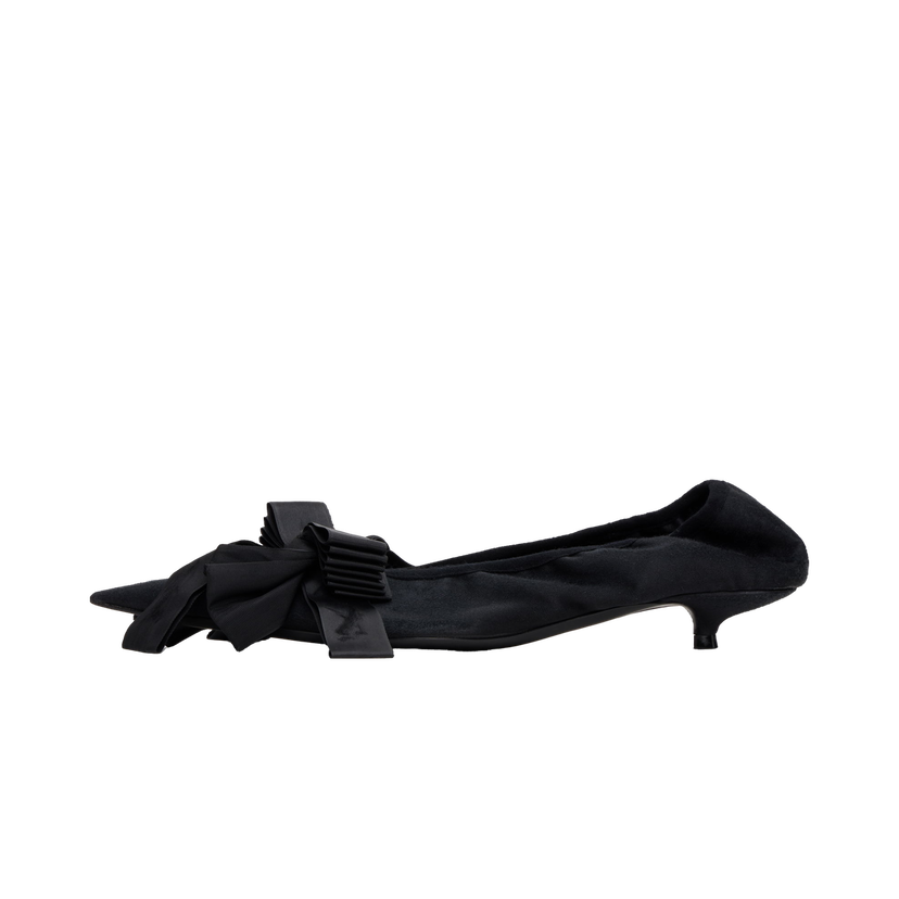 Sneakers och skor Balenciaga Suede Bow Kitten Heel Pumps Svart | 804338 W2H82