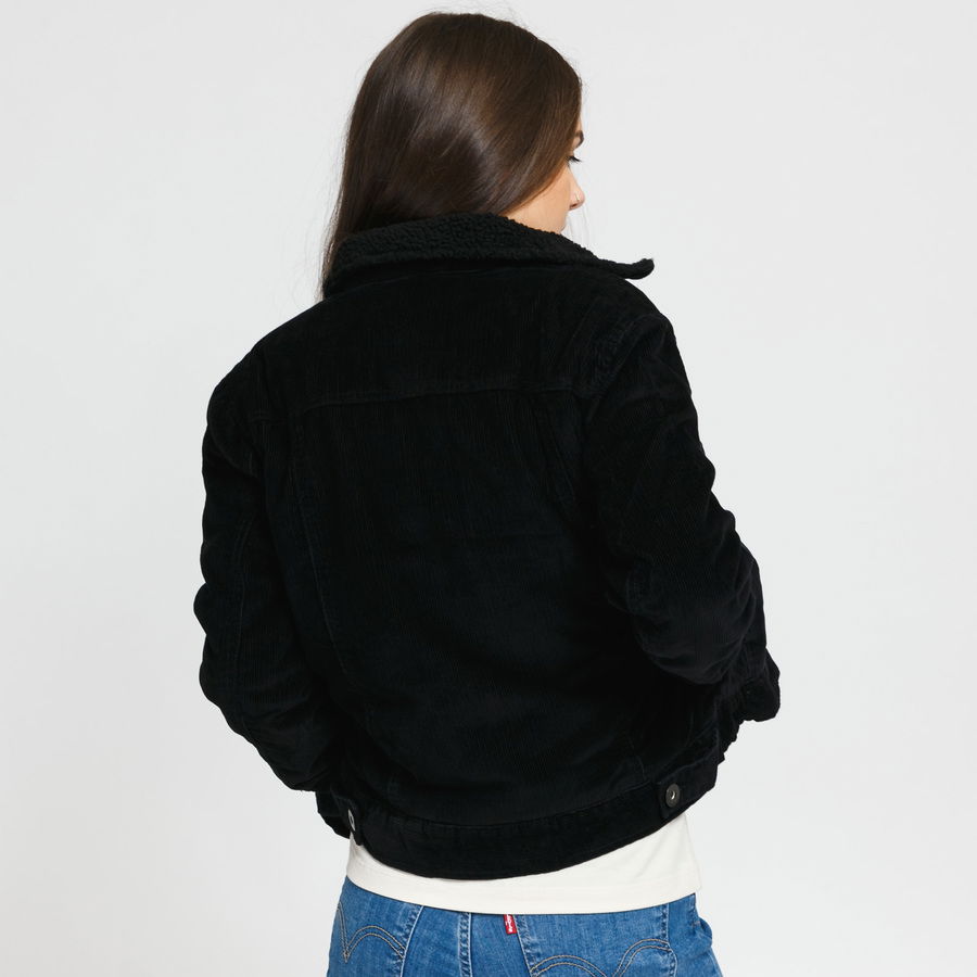 Jacka Urban Classics Ladies Sherpa Corduroy Jacket Svart | TB1859 black, 1