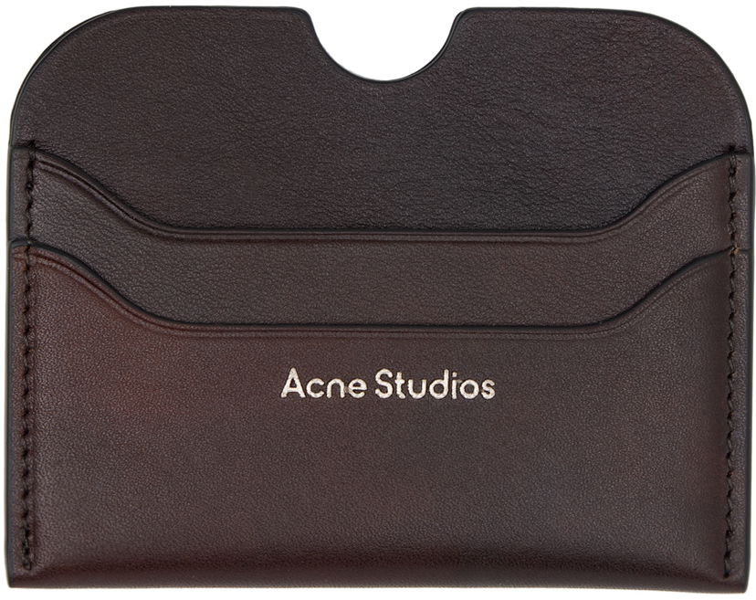 Plånbok Acne Studios Leather Card Holder Brun | CG0268-