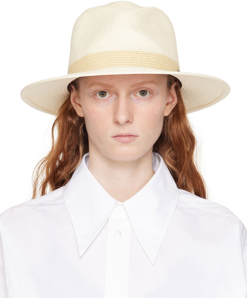 Hatt rag & bone rag & bone City Straw Hat Beige | WJW23P1008RZ08