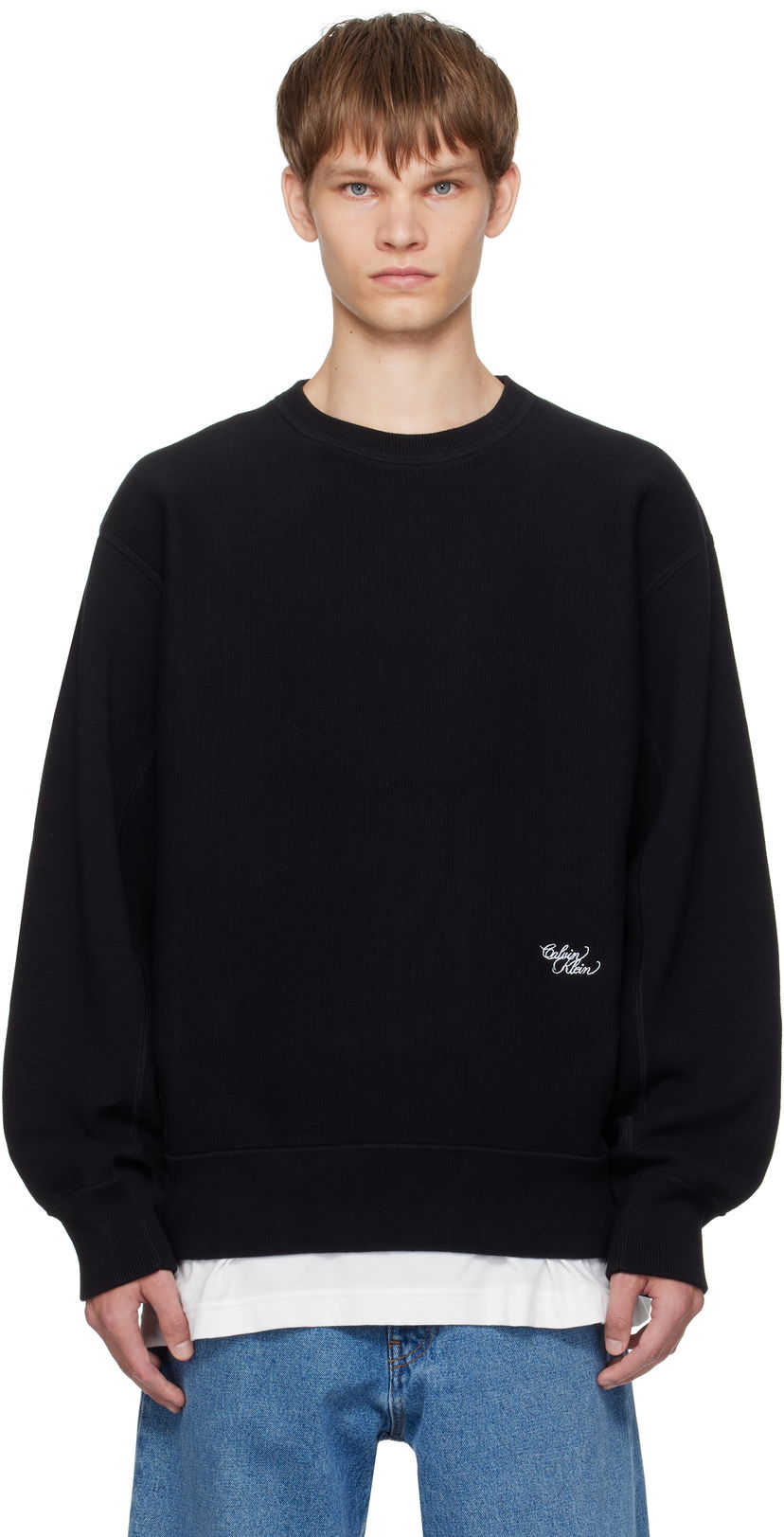 Sweater CALVIN KLEIN Calvin Klein Milano Knit Sweater Svart | 81B325G