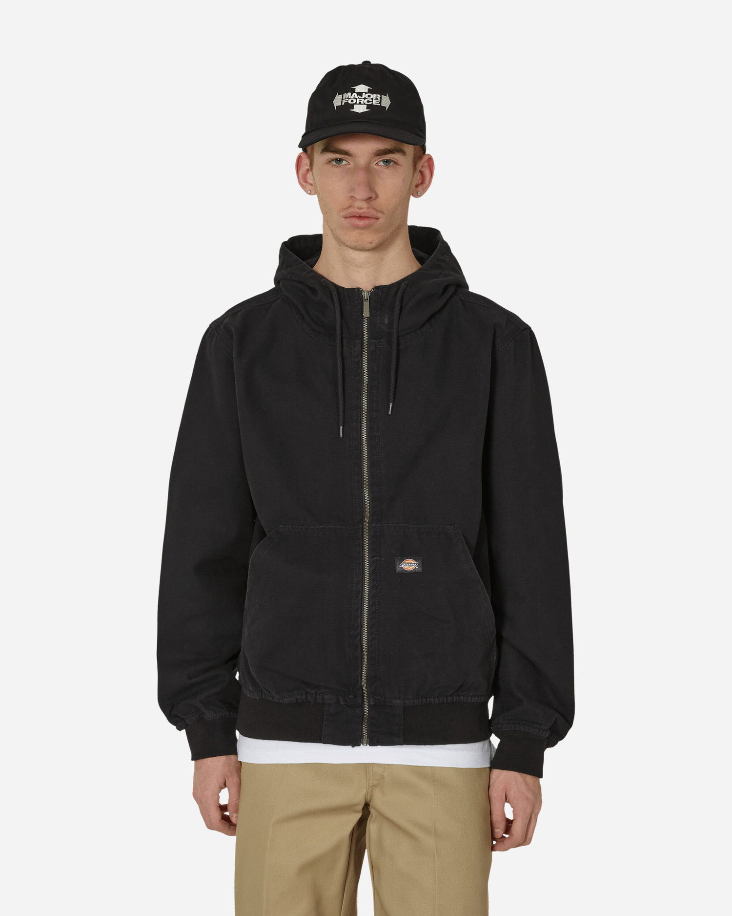 Jacka Dickies Duck Canvas Hooded Unlined Jacket Black Svart | DK0A4YQL C401, 0