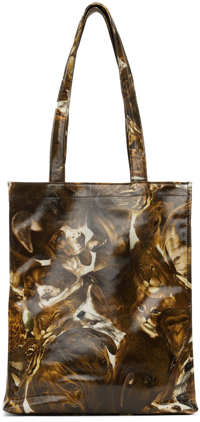 Tygpåse Acne Studios Per B Sundberg Edition Logo Tote Bag Brun | C10207-