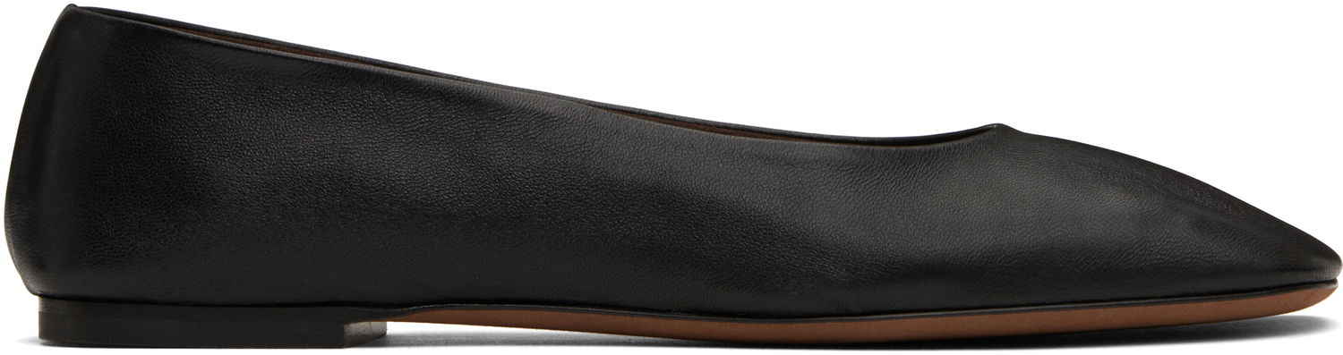 Kläder The Row The Row Square Ballerina Flats Svart | F1598-SL3, 0