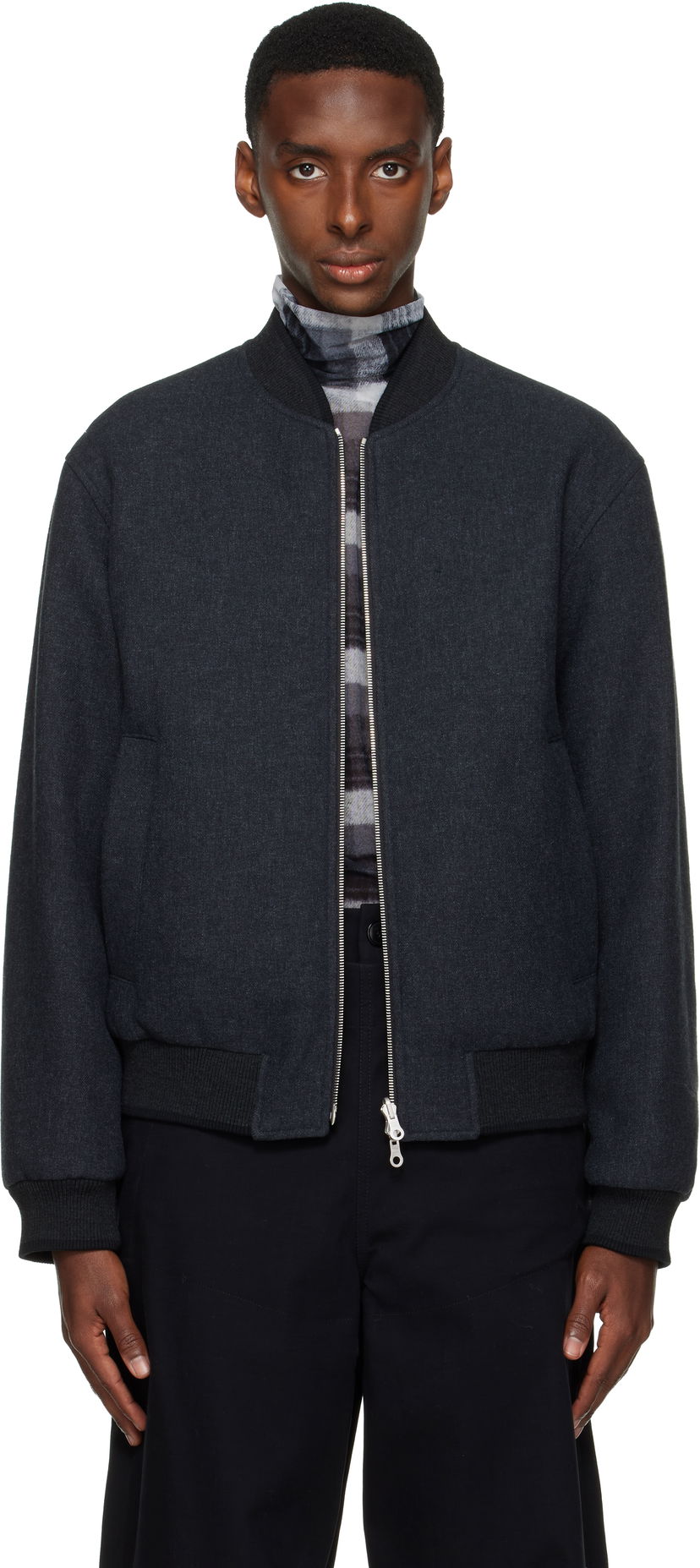Bomberjacka Dries Van Noten Dries Van Noten Reversible Bomber Jacket Grå | 252-020522-2118