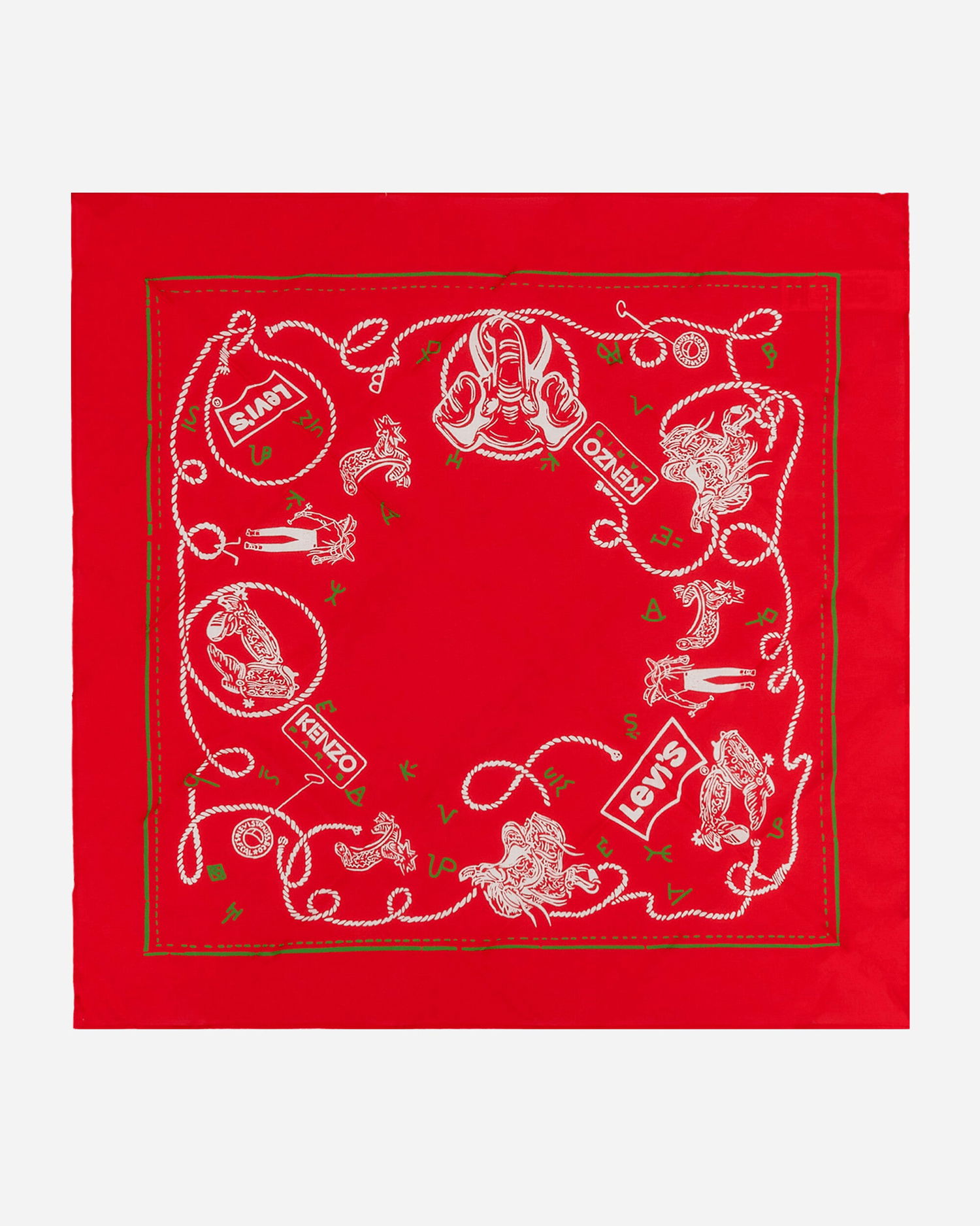 Halsduk KENZO Levi’s® x Printed Bandana Röd | FD68EU230LE9 22, 0