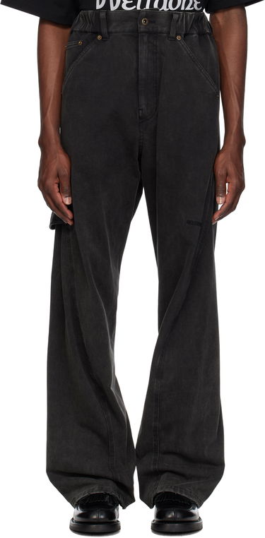Cargo byxor We11done We11done Twisted Work Trousers Svart | WD-TA0-25-723-U-BK, 0