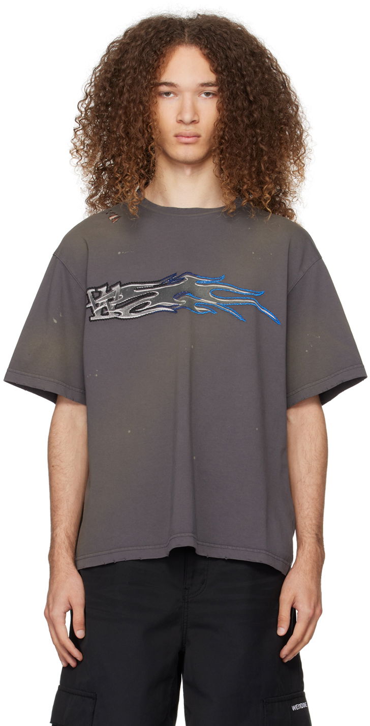 T-shirt We11done Printed T-Shirt Grå | WD-TT0-24-751-U-CH, 0