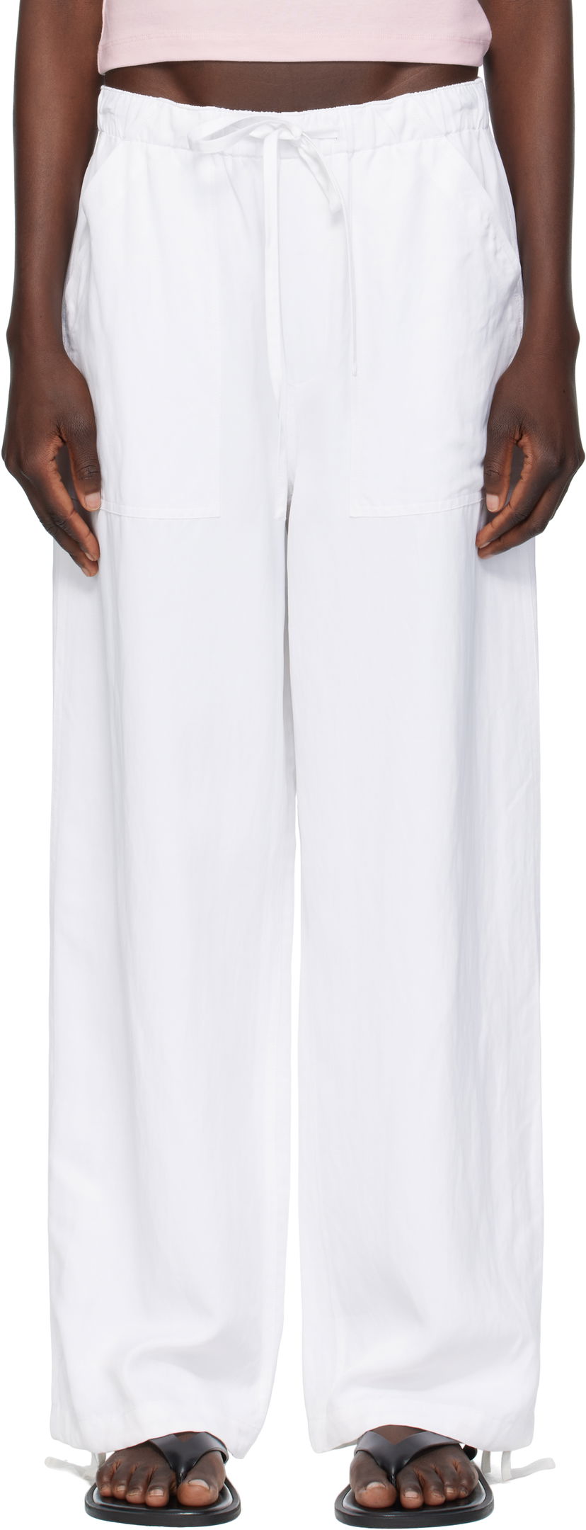 Byxor rag & bone rag & bone Adina Beach Trousers Vit | WAW25P70082908