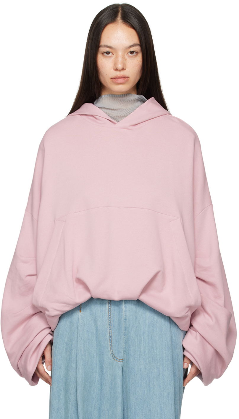 Sweatshirt Dries Van Noten Pink Draped Hoodie Rosa | 242-011155-9610