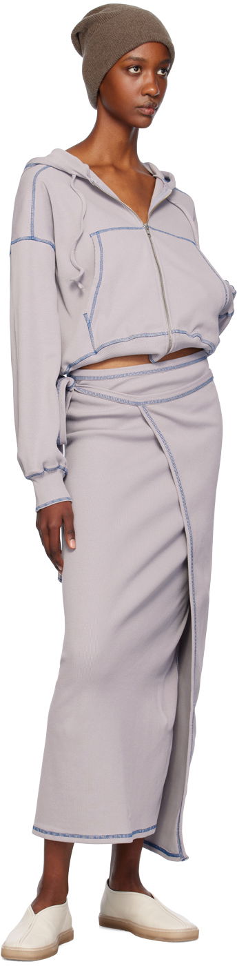 Kjol Baserange Wrap Maxi Skirt Grå | SKGW-CH-WI24, 3