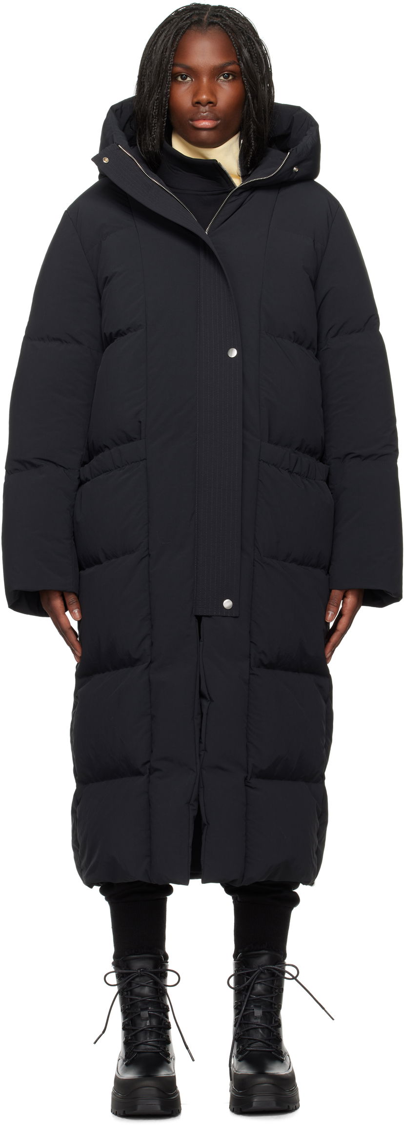 Pufferjacka Jil Sander Quilted Down Coat Svart | J40AF0125_J70008