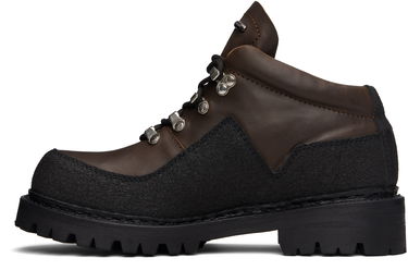 Sneakers och skor OUR LEGACY Quest Textured-Panel Lace-Up Boots Brun | A4257QM, 2