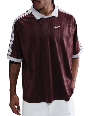 Polotröja Nike Sportwear Vertical Stripe Polo Shirt with Taped Sleeves Bourgogne | ih4292-652, 0