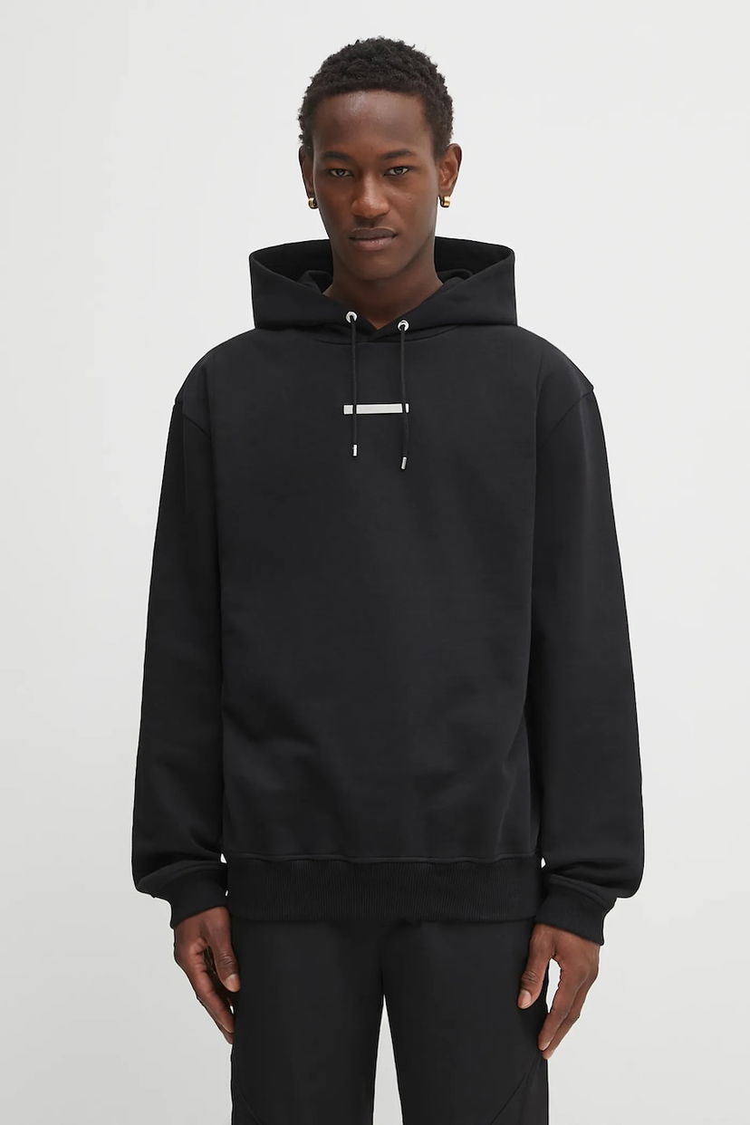 Sweatshirt HELIOT EMIL Plain Cotton Hooded Sweatshirt Svart | PREAW25.M.08.077.BLK01