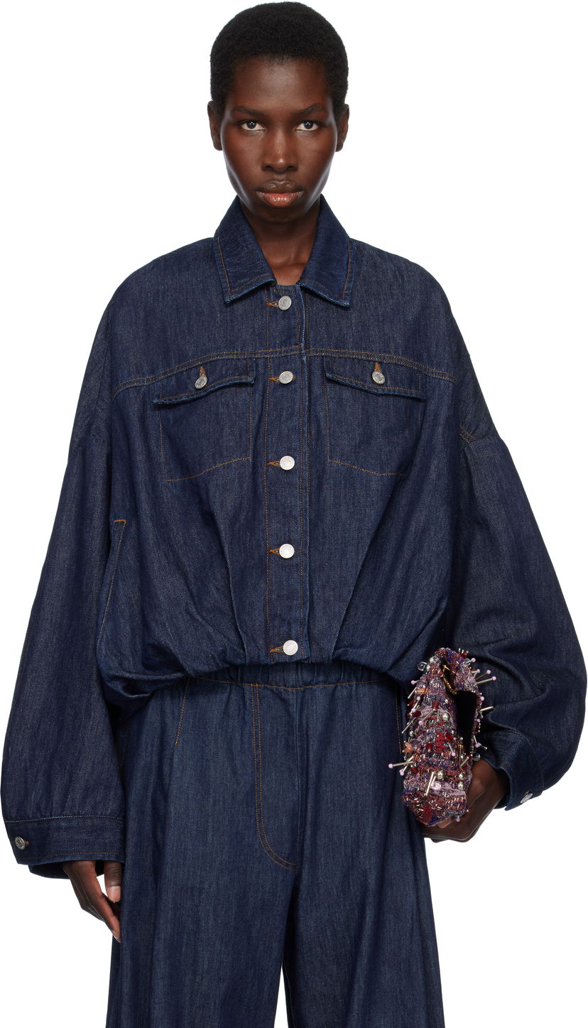 Jumpsuit Dries Van Noten Dries Van Noten Oversized Denim Jacket Blå | 251-010515-1552