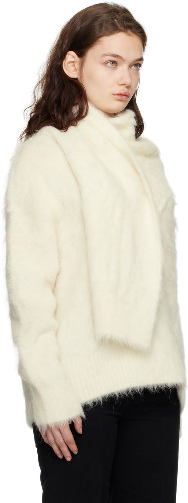 Sweater TOTEME TOTEME Draped-Scarf Knit Sweater Vit | 251-WRT0368-YA0106, 1