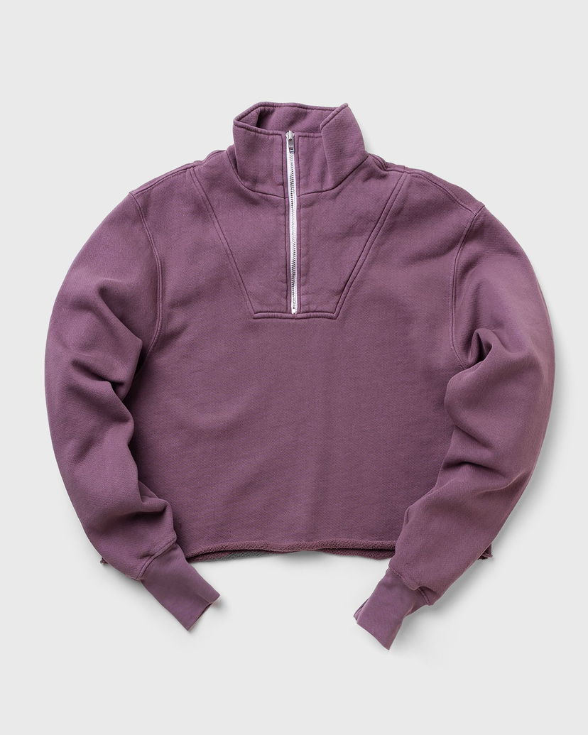 Sweatshirt LES TIEN Les Tien Crop Half Zip Pullover, Size M Purpur | W-CF-1051