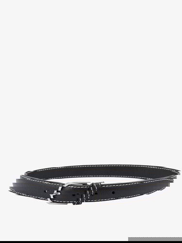 Bälten TOTEME Leather Belt With Contrast Stitching by Svart | 233812613200, 0