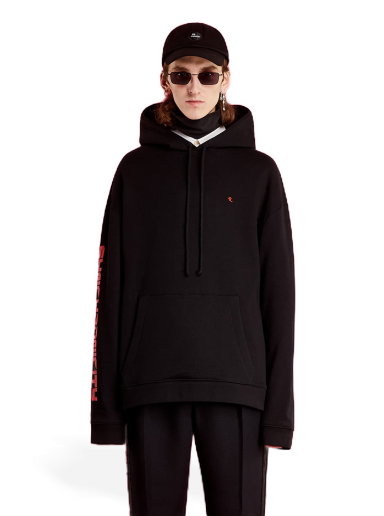 Sweatshirt RAF SIMONS Regular Fit Hoodie Synchronicity Svart | 212-M165B-19004-0099