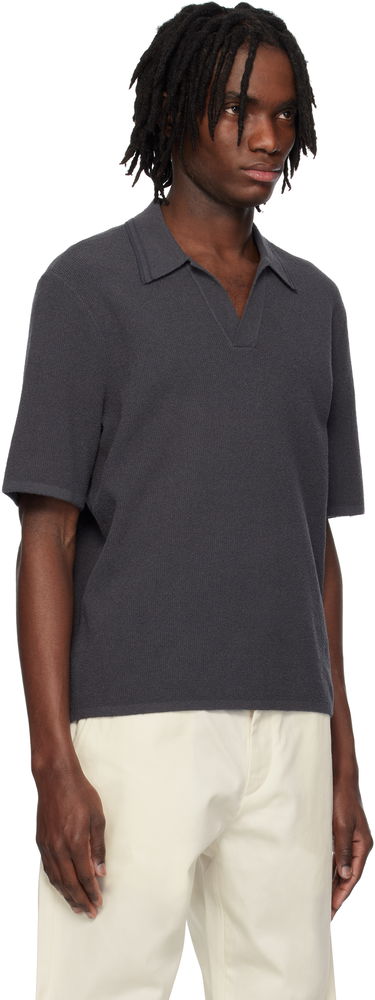 Polotröja rag & bone Rag & Bone Rib Knit Johnny Polo Grå | MBS25S035YF35, 1
