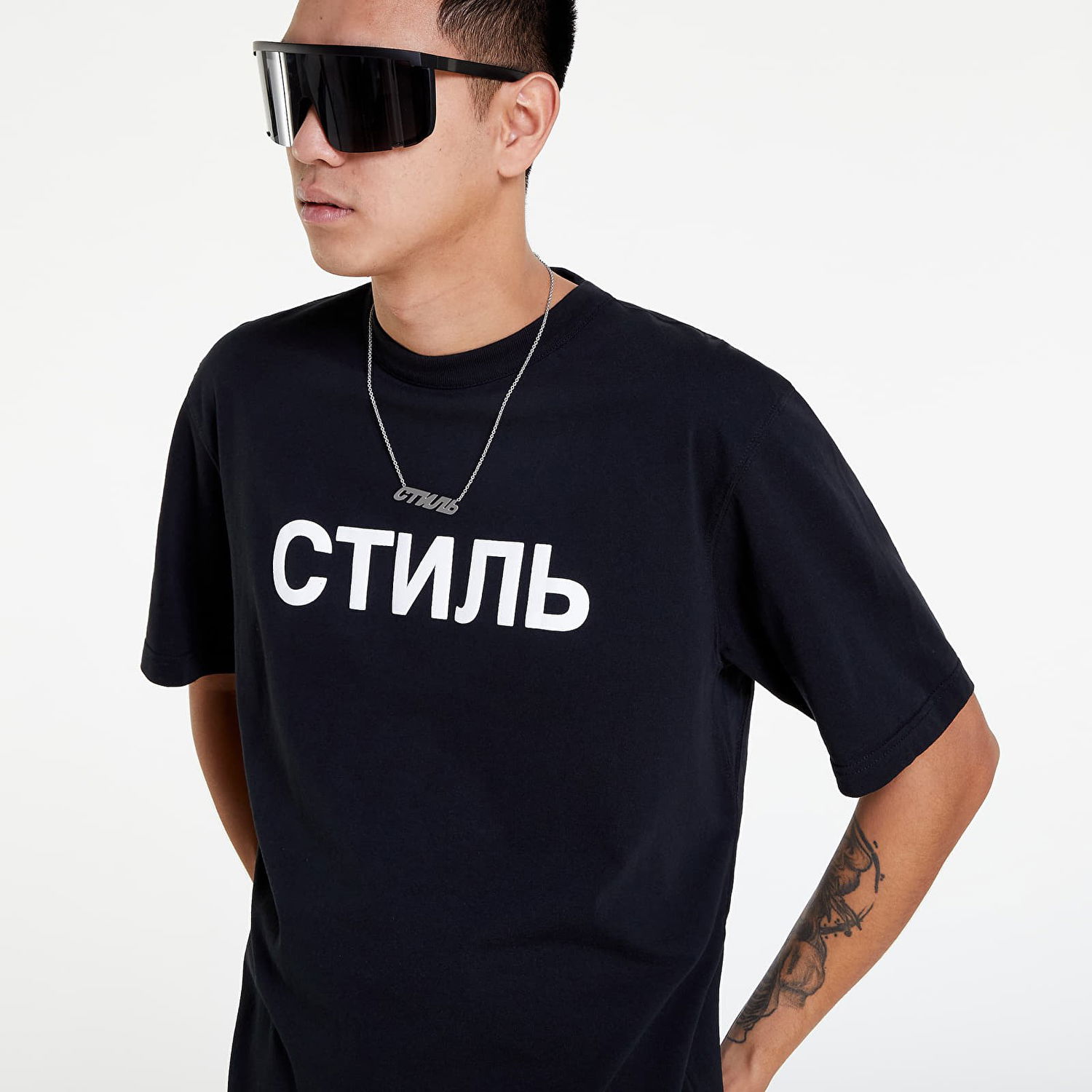 T-shirt HERON PRESTON Ctnmb Tee Svart | HMAA032C99JER0021001, 1