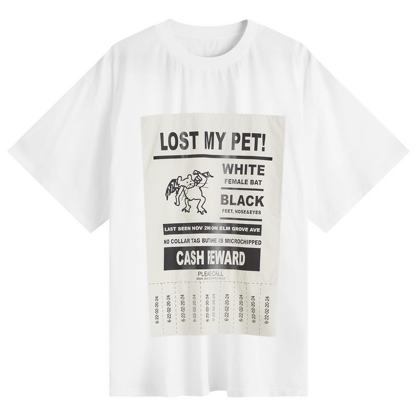 T-shirt Maison Margiela Lost My Pet T-Shirt in Size Large Vit | SH2GC0014-S23588-100
