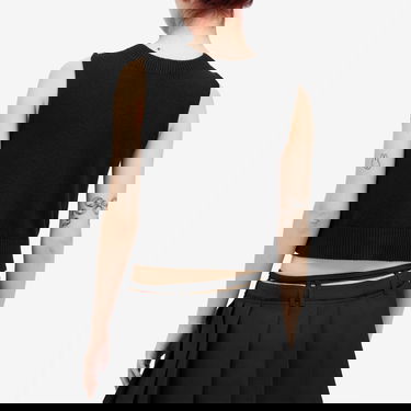 Sweater Cecilie Bahnsen Black Recycled Cashmere Vest With Ruffle Trim Svart | 2-24KNI53004, 3