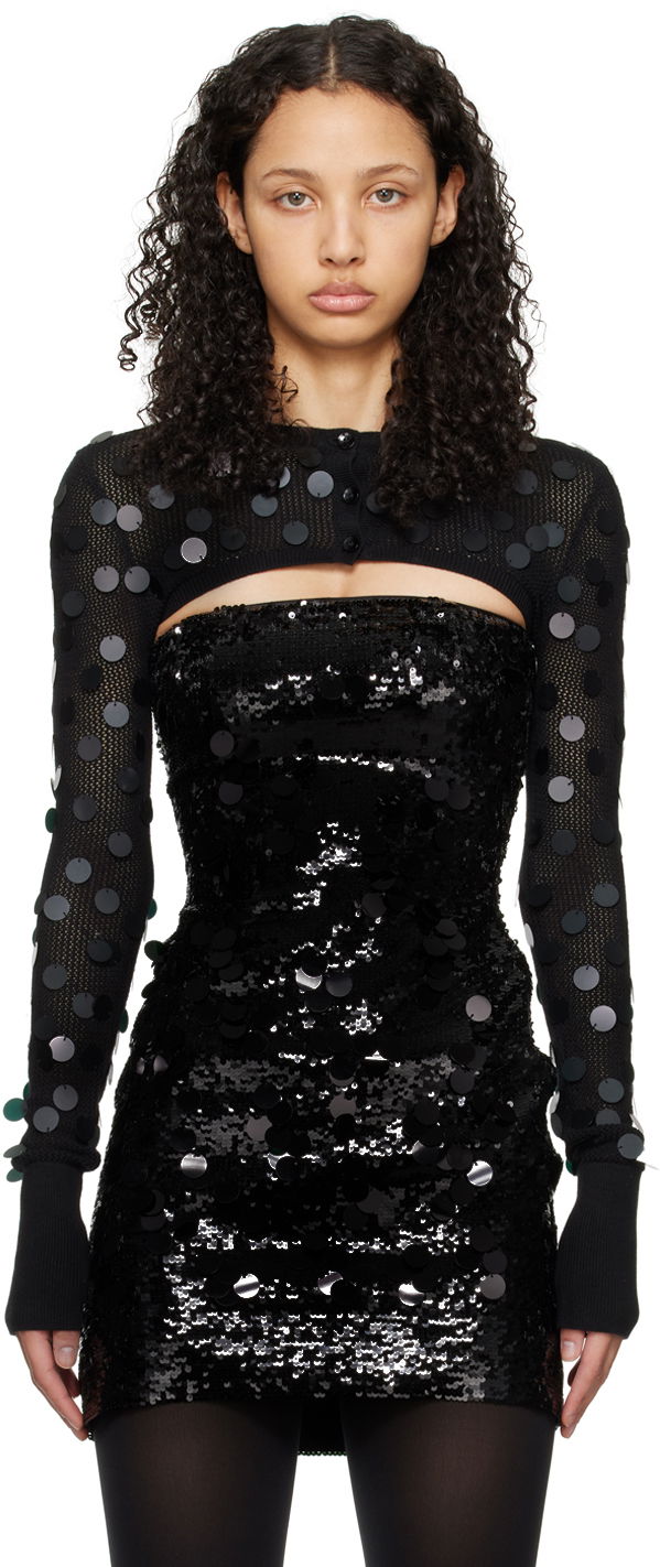 Klä GUIZIO Guizio Paillette Micro Bolero Cardigan Svart | R24611S003