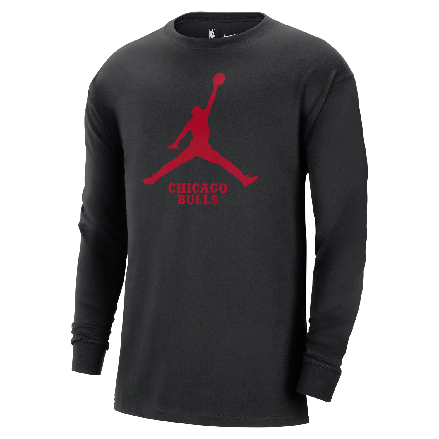 T-shirt Jordan NBA Chicago Bulls Essential Jordan Longsleeve Tee Svart | FN1256-010, 0