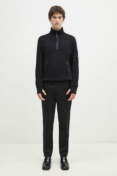 Sweatshirt C.P. Company Diagonal Raised Fleece Half-Zipped Sweatshirt Svart | 17CMSS027A005086W, 4