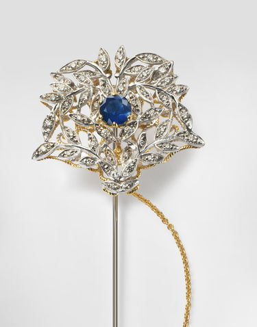 Pin Dolce & Gabbana Dolce & Gabbana Sicily Gold Brooch with Blue Sapphires and Diamonds Blå | WPKN2GWWB01ZOO00, 1