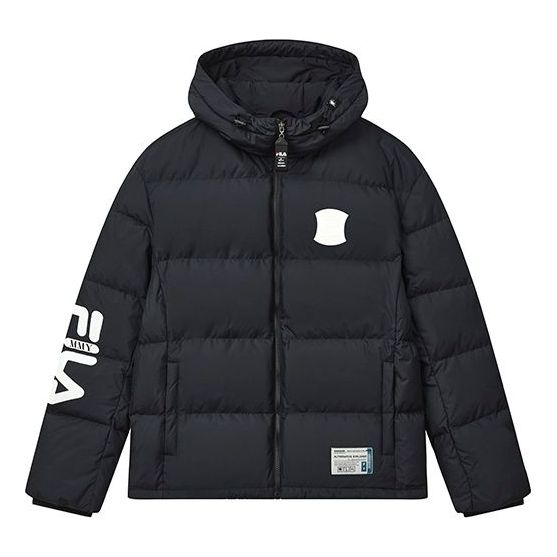 Pufferjacka FILA Oversized Hooded Down Jacket by MIHARA YASUHIRO Svart | F11M243904F-BK