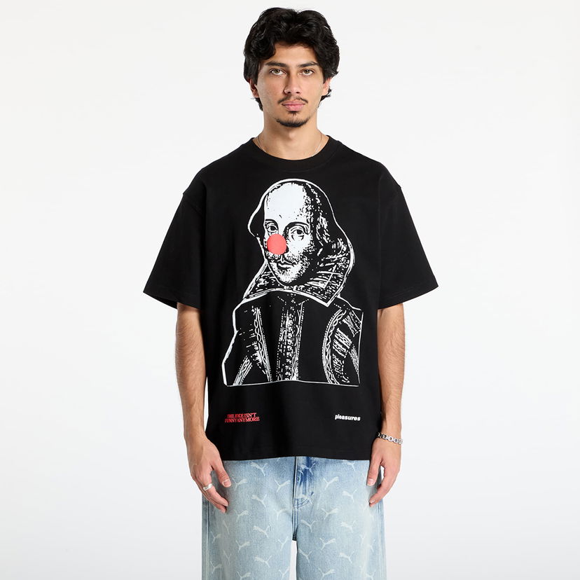 T-shirt Pleasures Joke Heavyweight T-shirt Shakespeare Clown Nose Svart | P25F045-BLACK