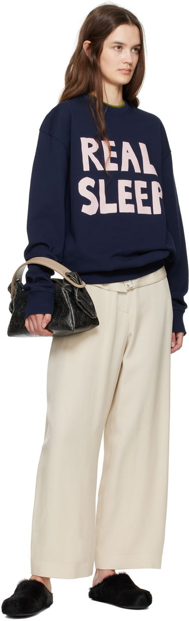 Sweatshirt JW Anderson JW Anderson 'Real Sleep' Sweatshirt Mörkblå | JW0230-PG1632, 3