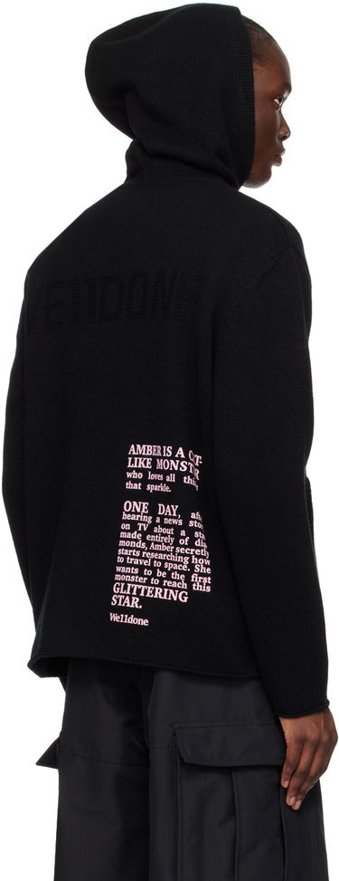 Sweatshirt We11done We11done 'I Hope You Remember My Name' Graphic Print Hoodie Svart | WD-KT2-24-616-U-BK, 2