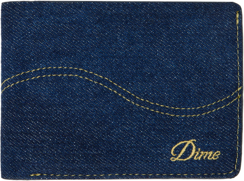 Plånbok Dime Cursive Bifold Denim Wallet Mörkblå | DIMEHO2431IND