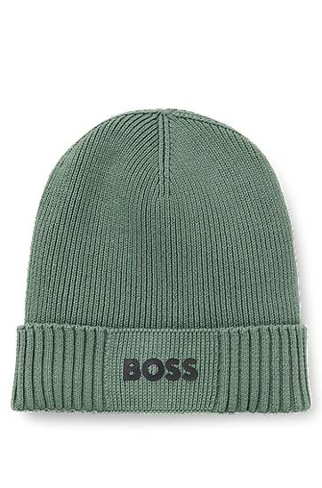 Mössa BOSS BOSS Logo Beanie Hat Grön | 50499423