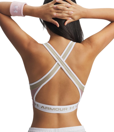 Behå Under Armour Sports Bra Crossback Mid Open Back Rosa | 6005838-673, 2