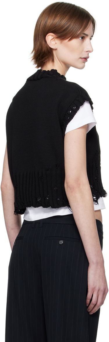Sweater Marni Marni Distressed Sleeveless Sweater Svart | GCMD0578E0 UFC652, 2