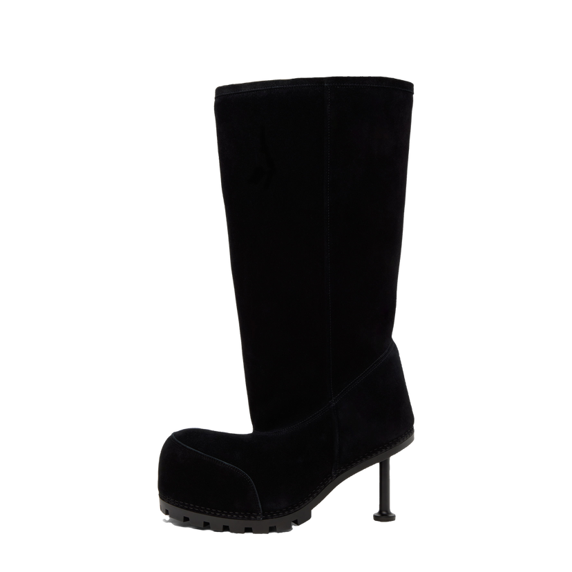Sneakers och skor Balenciaga Suede High Heel Boots Svart | 802178 WBFC1
