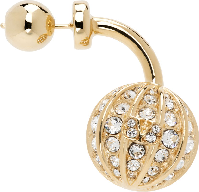 Örhängen Valentino Valentino Garavani Poetique Crystal-Embellished Single Earring Gul | 6W0J0Z07YCW