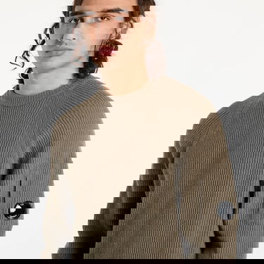 Sweater C.P. Company Lens Crewneck Knit Sweater Grön | 17CMKN052A-110149A, 1