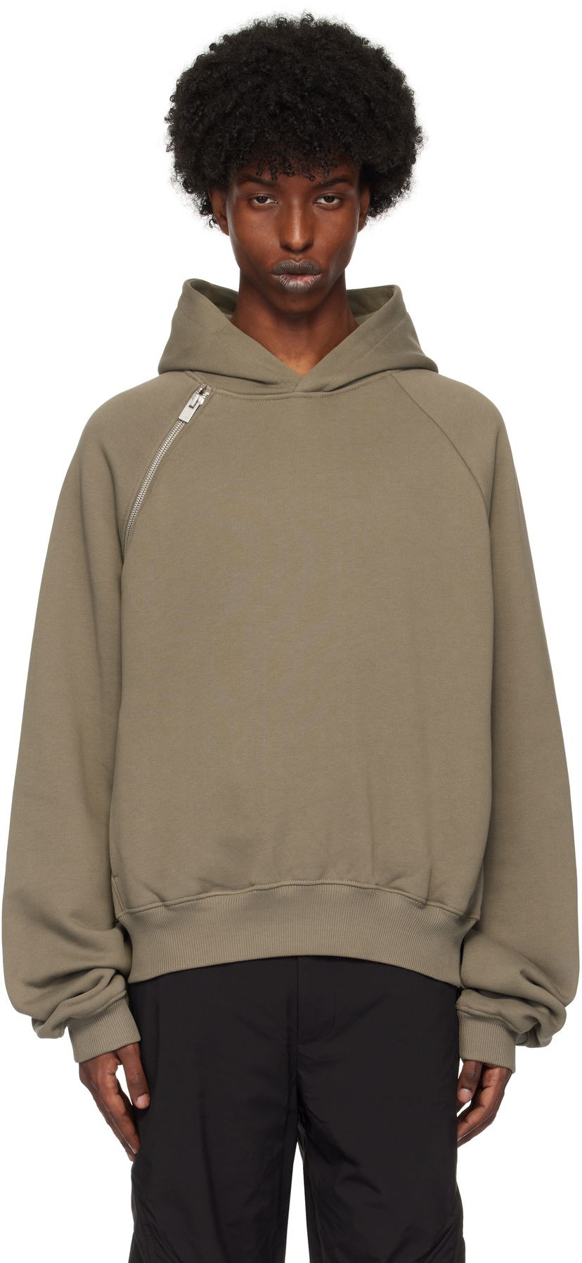 Sweatshirt HELIOT EMIL Sequence Zip Hoodie Grön | HE_M_08_055_DG23