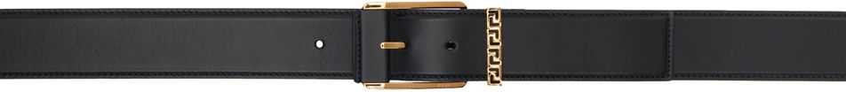 Bälten Versace Accent Leather Belt Svart | DCU8241_DVTP1, 0