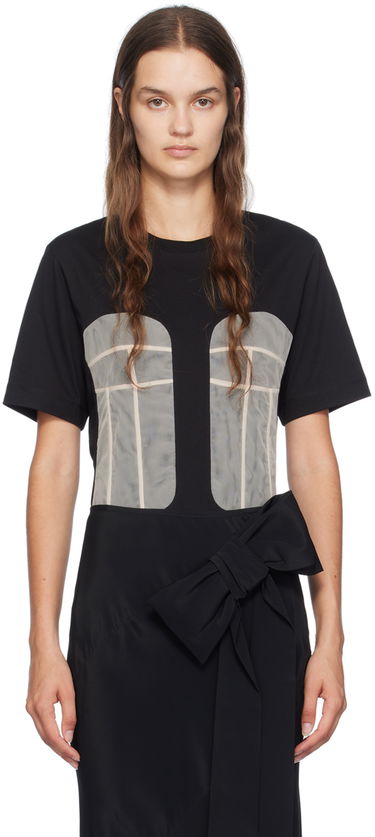Klä Simone Rocha Simone Rocha Paneled Bust T-Shirt Svart | 5290 0553, 0