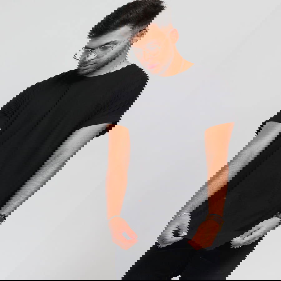 T-shirt Urban Classics Asymetric Long Tee Svart | tb1227 black, 0